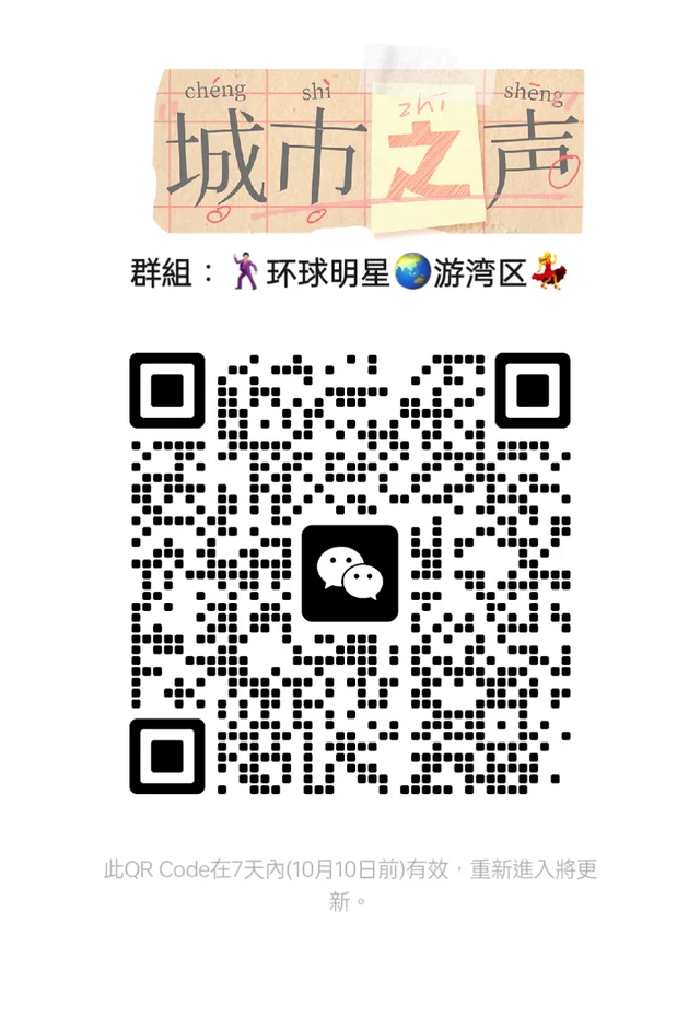 湾区环球明星📢加入我们,一起玩转粤港澳 群二维码