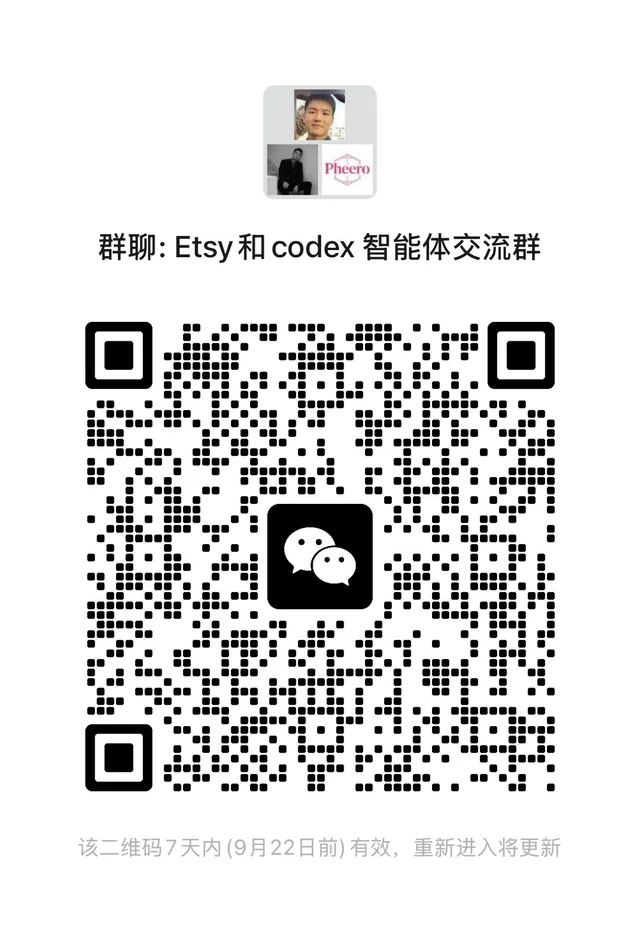Etsy和codex交流群 群二维码