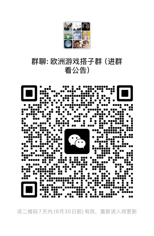 在欧洲的各大游戏玩家还在愁没搭子嘛，快来 二维码缩略图