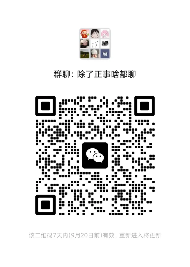 建了除了正事啥都聊的群 群二维码