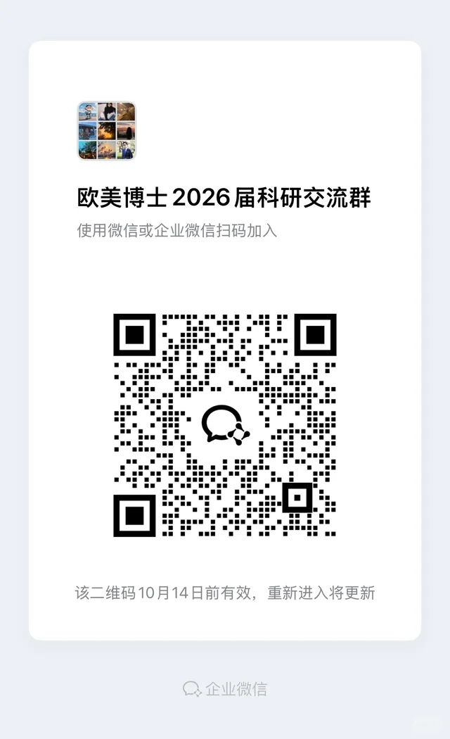 欧美博士2026届交流群 二维码缩略图