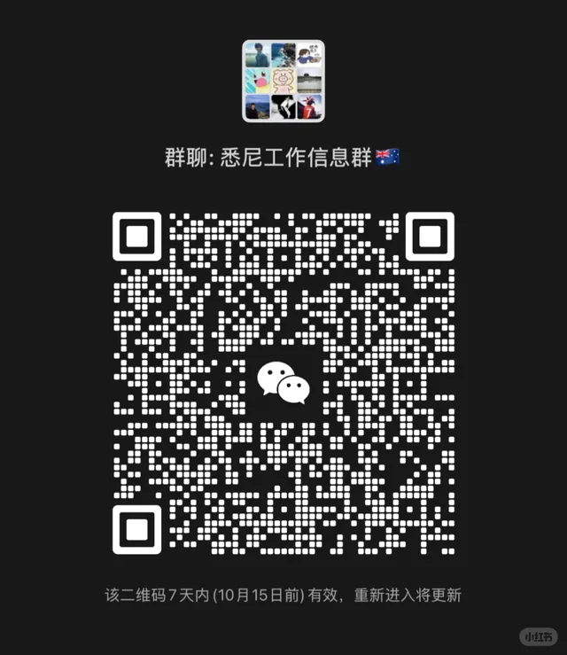 悉尼工作信息群 二维码缩略图