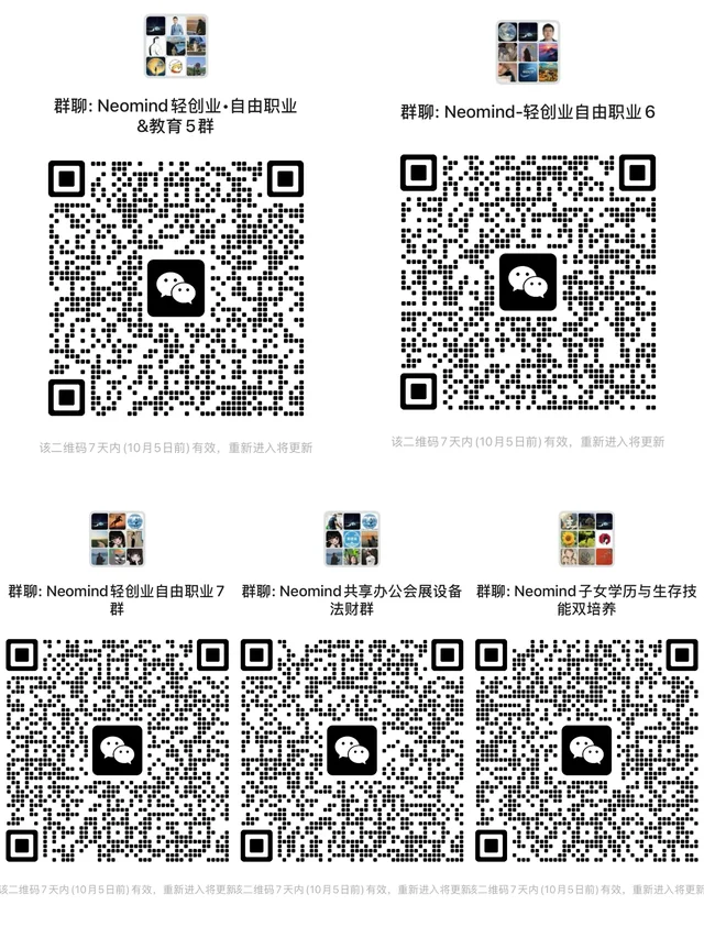 轻创业自由职业群-就业/生活/家庭教育 二维码缩略图
