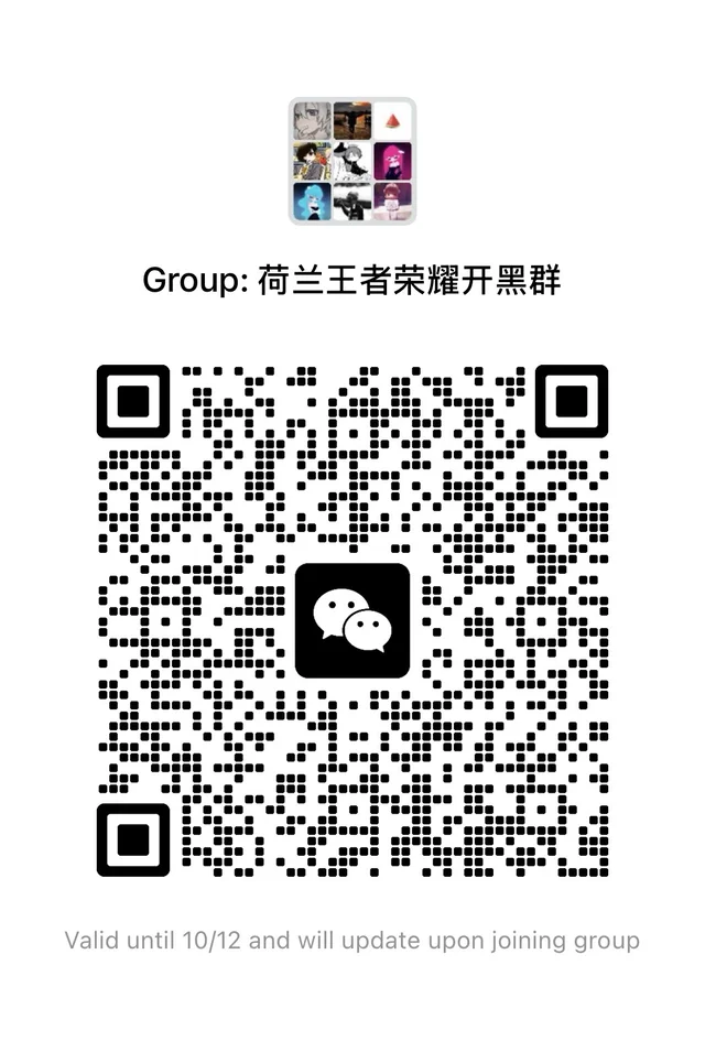 荷兰王者荣耀开黑群耍起（更新10月12日之前 二维码缩略图