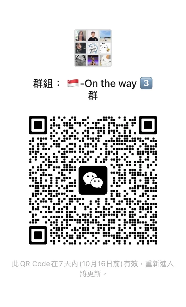 SG留学生🇸🇬找同学、找搭子 群二维码
