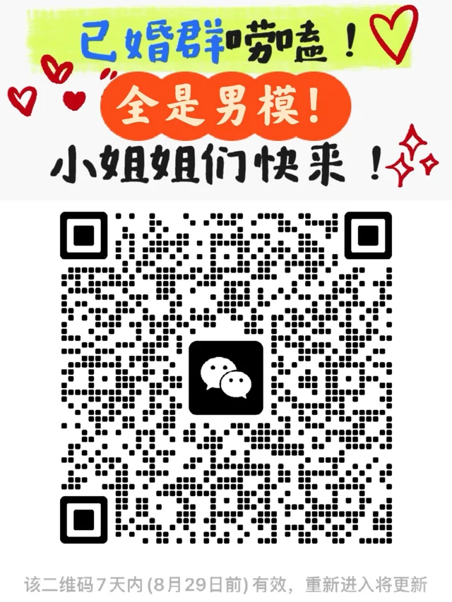 已婚群唠嗑！全是男模！小美速来！ 二维码缩略图