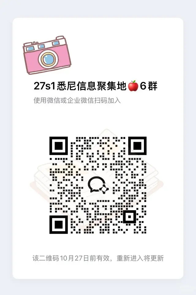已进悉尼留学生27s1信息互通群，有一起的吗 二维码缩略图