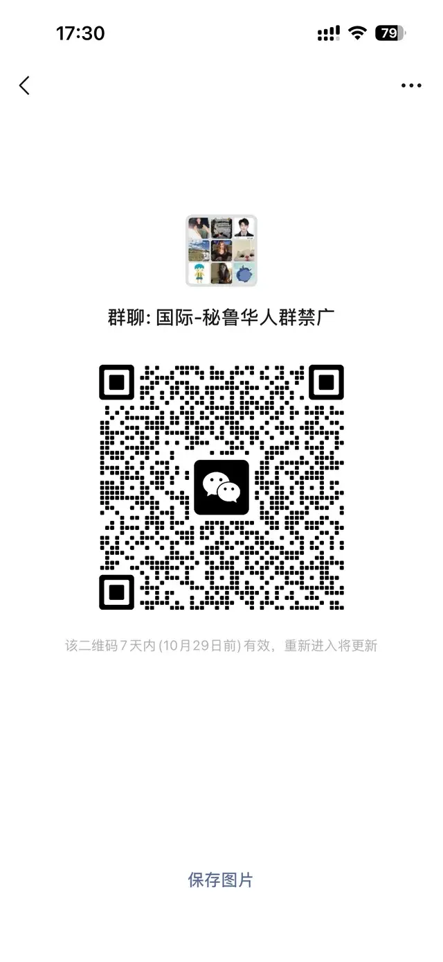 秘鲁华人外贸群，广告机票进一个踢一个 二维码缩略图